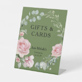 Modern Pink Roses Script Graduation Gifts & Cards Sockelschild (Vorderseite)