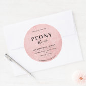 Modern Pink Rustic Runder Aufkleber (Umschlag)