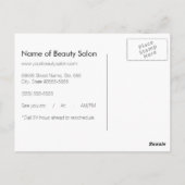 Modern Pink Salon Ernennung Soft Chic Bokeh Postkarte (Rückseite)