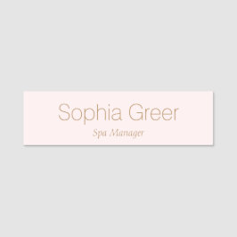 Modern Pink Salon Wellness-Center Name Tag Namensschild