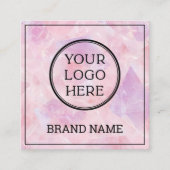 Modern Pink Scannable QR Code Digital Social Media Quadratische Visitenkarte (Vorderseite)