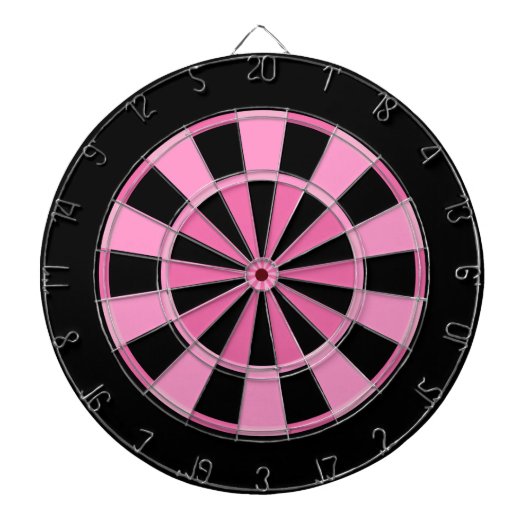 Modern Pink Schwarz Dartscheibe (vorne)