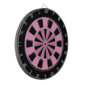 Modern Pink Schwarz Dartscheibe (Vorderseite Links)