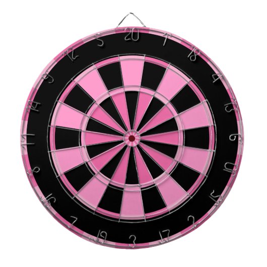 Modern Pink Schwarz Dartscheibe (vorne)