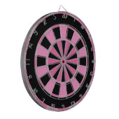 Modern Pink Schwarz Dartscheibe (Vorderseite Links)