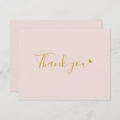 Modern Pink Script Business dank Karte (Vorne/Hinten)