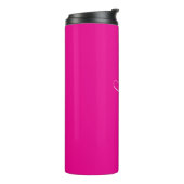 Modern Pink Script Name Thermal Tumbler Thermosbecher (Nach links gedreht)