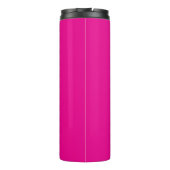Modern Pink Script Name Thermal Tumbler Thermosbecher (Rückseite)