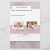 Modern Pink Shimmer Designer 6 Foto von hair styis Flyer (Hinten)