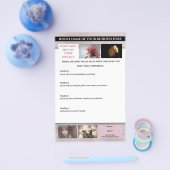 Modern Pink Shimmer Designer 6 Foto von hair styis Flyer (Einzeln)