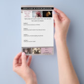 Modern Pink Shimmer Designer 6 Foto von hair styis Flyer (Handgriff)