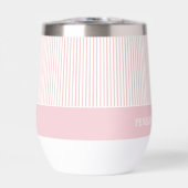 Modern Pink Striped Wedding (Vorderseite)