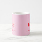 Modern Pink The Boss Name | Girly Gift Kaffeetasse (Mittel)