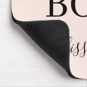 Modern Pink The Boss Name | Mädchenhaftes Geschenk Mousepad (Ecke)