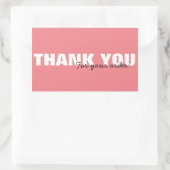 Modern Pink Vielen Dank für Ihre Bestellung Zuhaus Rechteckiger Aufkleber (Tasche)