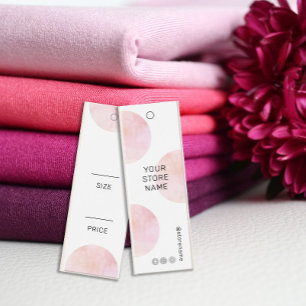 Modern Pink Watercolor Social Media Price Tag