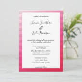 Modern Pink Wedding Typografy Invasion V4 Einladung (Stehend Vorderseite)