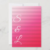 Modern Pink Wedding Typografy Invasion V4 Einladung (Rückseite)