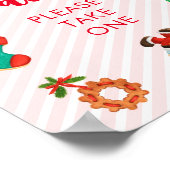 Modern Pink Weihnachtsfavoriten Zeichen Poster (Ecke)