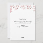 Modern Pink Weihnachtskarte Feiertagskarte (Rückseite)