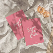 Modern Pink Whimsical Summer Fun Wedding Save The Date