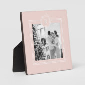 Modern Pink & White Family Foto | Fotoplatte (Vorderseite)