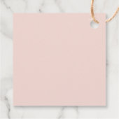 Modern Pink & White Family Foto | Geschenkanhänger (Rückseite)