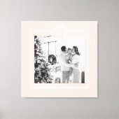 Modern Pink & White Family Foto | Leinwanddruck (Vorderseite)