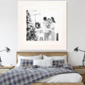 Modern Pink & White Family Foto | Leinwanddruck (Insitu (Schlafzimmer))