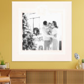 Modern Pink & White Family Foto | Leinwanddruck (Insitu (Wohnzimmer))