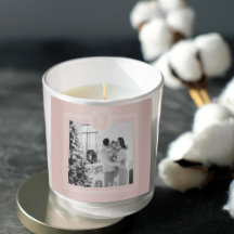 Modern Pink & White Family Foto |