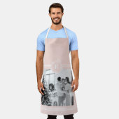 Modern Pink & White Family Foto | Schürze (Getragen)