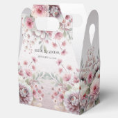 Modern Pink White Floral Gevor Box Geschenkschachtel (Geöffnet)