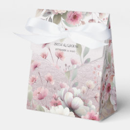 Modern Pink White Floral Gevor Box Geschenkschachtel