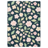 Modern Pink Wildflowers Pattern Klemmbrett (Rückseite)
