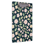 Modern Pink Wildflowers Pattern Klemmbrett (Rechts)