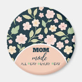 Modern Pink Wildflowers Pattern Magnet (Vorne)