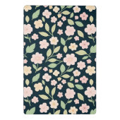Modern Pink Wildflowers Pattern Mini Klemmbrett (Rückseite)