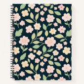 Modern Pink Wildflowers Pattern Notizblock (Vorderseite)