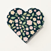 Modern Pink Wildflowers Pattern Notizblock (Rückseite)