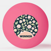 Modern Pink Wildflowers Pattern Tischtennisball (Vorderseite)