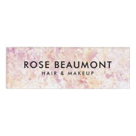 Modern Pink Yellow Watercolor Name Tag Namenschild