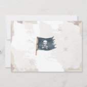 Modern Pirate Birthday Party Kinder Einladung (Rückseite)