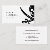 Modern Pirate Business Card Visitenkarte (Vorne/Hinten)