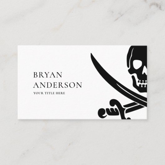 Modern Pirate Business Card Visitenkarte (Vorderseite)