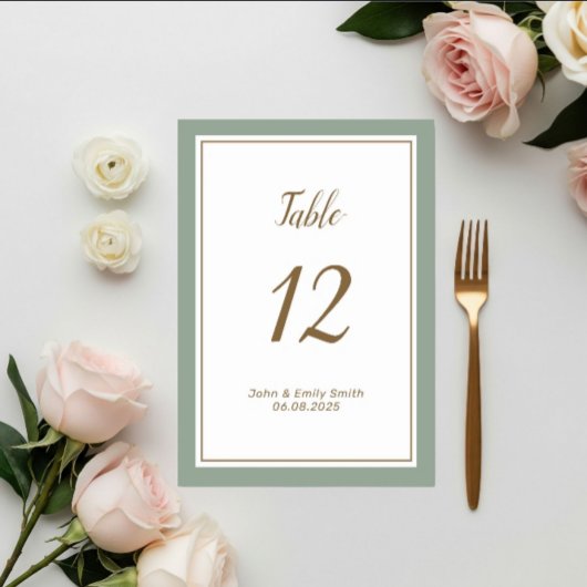 Modern Place Card Holder – Elegant Wedding Table Tischnummer