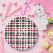 Modern Plaid Christmas | Happy Merry Joyful Pappteller (Party)