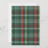 Modern Plaid Christmas Party Invitation Einladung (Rückseite)