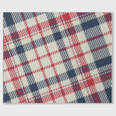 Modern Plaid Pattern Christmas Custom Geschenkpapier (Flach)