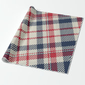 Modern Plaid Pattern Christmas Custom Geschenkpapier (Ungerollt)